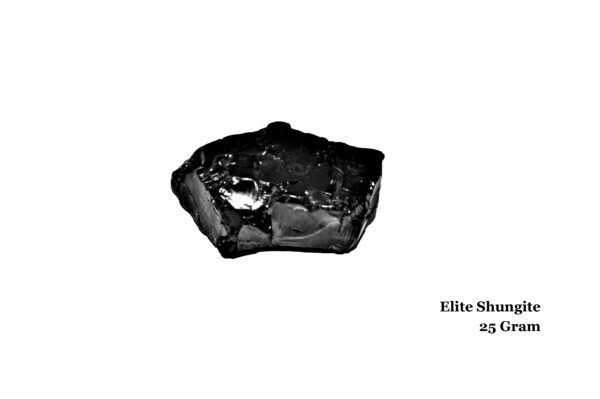 Deze Elite Shungite steen weegt 25 gram en kost € 24,95 Meer informatie of Direct bestelln klik hier