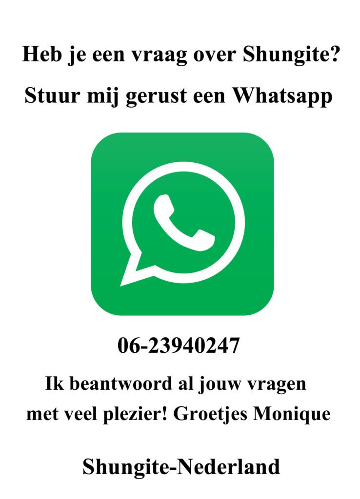 Whatsapp vragen Shungite Nederland